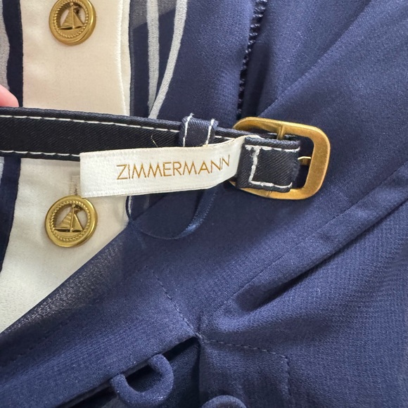 Zimmermann Navy Blue Sailboat Print Dress - Picture 8 of 10